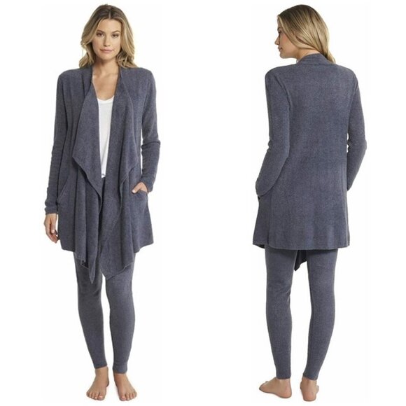 💕BAREFOOT DREAMS💕 Cozy Chic Lite Island Wrap Pacific Blue Small/Medium NWT - Picture 2 of 16